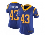 Women's Nike Los Angeles Rams #43 John Johnson Vapor Untouchable Limited Royal Blue Alternate NFL Jersey