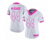 Women's Nike Los Angeles Rams #44 Jacob McQuaide Limited White Pink Rush Fashion NFL Jersey