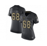 Women's Nike Los Angeles Rams #68 Jamon Brown Limited Black 2016 Salute to Service NFL Jersey