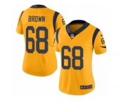 Women's Nike Los Angeles Rams #68 Jamon Brown Limited Gold Rush NFL Jersey