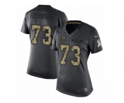 Women's Nike Los Angeles Rams #73 Greg Robinson Limited Black 2016 Salute to Service NFL Jersey
