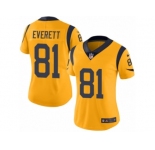 Women's Nike Los Angeles Rams #81 Gerald Everett Limited Gold Rush NFL Jersey