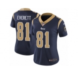 Women's Nike Los Angeles Rams #81 Gerald Everett Vapor Untouchable Limited Navy Blue Team Color NFL Jersey