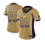 Women's Nike Los Angeles Rams #89 Tyler Higbee Limited Gold Rush Drift Fashion NFL Jersey