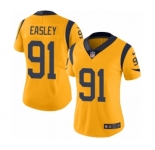 Women's Nike Los Angeles Rams #91 Dominique Easley Limited Gold Rush Vapor Untouchable NFL Jersey