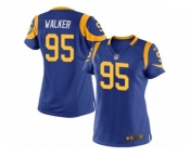 Women's Nike Los Angeles Rams #95 Tyrunn Walker Limited Royal Blue Alternate NFL Jersey