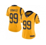 Women's Nike Los Angeles Rams #99 Aaron Donald Limited Gold Rush NFL Jersey
