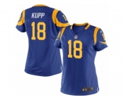 Women's Rams #18 Cooper Kupp Royal Blue Alternate Stitched NFL Elite Jersey
