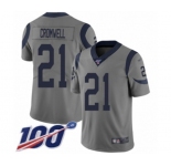 Youth Los Angeles Rams #21 Nolan Cromwell Limited Gray Inverted Legend 100th Season Football Jersey