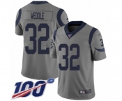 Youth Los Angeles Rams #32 Eric Weddle Limited Gray Inverted Legend 100th Season Football Jersey