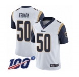 Youth Los Angeles Rams #50 Samson Ebukam White Vapor Untouchable Limited Player 100th Season Football Jersey