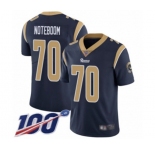 Youth Los Angeles Rams #70 Joseph Noteboom Navy Blue Team Color Vapor Untouchable Limited Player 100th Season Football Jersey