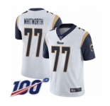 Youth Los Angeles Rams #77 Andrew Whitworth White Vapor Untouchable Limited Player 100th Season Football Jersey