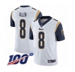 Youth Los Angeles Rams #8 Brandon Allen White Vapor Untouchable Limited Player 100th Season Football Jersey