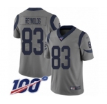 Youth Los Angeles Rams #83 Josh Reynolds Limited Gray Inverted Legend 100th Season Football Jersey