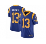 Youth Nike Los Angeles Rams #13 Kurt Warner Vapor Untouchable Limited Royal Blue Alternate NFL Jersey