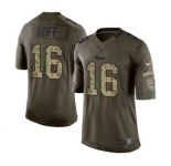 Youth Nike Los Angeles Rams #16 Jared Goff Green Salute to Service NFL Jersey