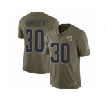 Youth Nike Los Angeles Rams #30 Todd Gurley Limited Olive 2017 Salute to Service NFL Jersey