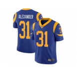 Youth Nike Los Angeles Rams #31 Mo Alexander Vapor Untouchable Limited Royal Blue Alternate NFL Jersey
