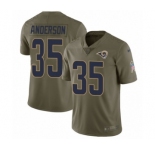 Youth Nike Los Angeles Rams #35 C.J. Anderson Limited Olive 2017 Salute to Service NFL Jersey