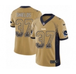 Youth Nike Los Angeles Rams #37 Sam Shields Limited Gold Rush Drift Fashion NFL Jersey