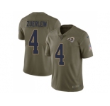 Youth Nike Los Angeles Rams #4 Greg Zuerlein Olive Stitched NFL Limited 2017 Salute to Service Jersey