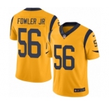 Youth Nike Los Angeles Rams #56 Dante Fowler Jr Limited Gold Rush Vapor Untouchable NFL Jersey
