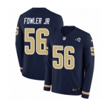 Youth Nike Los Angeles Rams #56 Dante Fowler Jr Limited Navy Blue Therma Long Sleeve NFL Jersey