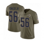 Youth Nike Los Angeles Rams #56 Dante Fowler Jr Limited Olive 2017 Salute to Service NFL Jersey