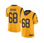 Youth Nike Los Angeles Rams #68 Jamon Brown Limited Gold Rush NFL Jersey
