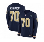 Youth Nike Los Angeles Rams #70 Joseph Noteboom Limited Navy Blue Therma Long Sleeve NFL Jersey