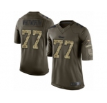 Youth Nike Los Angeles Rams #77 Andrew Whitworth Limited Green Salute to Service NFL Jersey