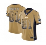 Youth Nike Los Angeles Rams #81 Gerald Everett Limited Gold Rush Drift Fashion NFL Jersey