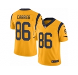 Youth Nike Los Angeles Rams #86 Derek Carrier Limited Gold Rush Vapor Untouchable NFL Jersey