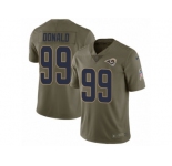 Youth Nike Los Angeles Rams #99 Aaron Donald Limited Olive 2017 Salute to Service NFL Jersey