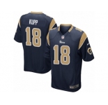 Youth Rams #18 Cooper Kupp Navy Blue Team Color Stitched NFL Elite Jersey
