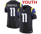 Youth los angeles rams #11 jimmy garoppolo midnight blue 2025 f.u.s.e. “rivalries” vapor limited football stitched jersey