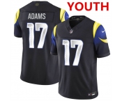 Youth los angeles rams #17 davante adams midnight blue 2025 f.u.s.e. “rivalries” vapor limited stitched football jersey