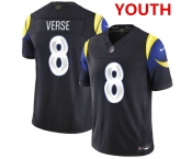 Youth los angeles rams #8 jared verse midnight blue 2025 f.u.s.e. “rivalries” vapor limited football stitched jersey