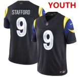 Youth los angeles rams #9 matthew stafford midnight blue 2025 f.u.s.e. “rivalries†vapor limited football stitched jersey