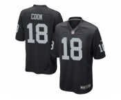 Men's Nike Oakland Raiders #18 Connor Cook Game Black Team Color NFL Jersey