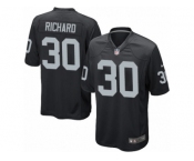 Men's Nike Oakland Raiders #30 Jalen Richard Game Black Team Color NFL Jersey