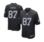 Men's Nike Oakland Raiders #87 Dave Casper Game Black Team Color NFL Jersey