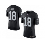 Men's Nike Oakland Raiders #18 Connor Cook Elite Black Team Color NFL Jersey