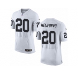Men's Nike Oakland Raiders #20 Obi Melifonwu Elite White NFL Jersey