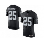 Men's Nike Oakland Raiders #25 Fred Biletnikoff Elite Black Team Color NFL Jersey