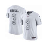 Men's Nike Oakland Raiders #3 E. J. Manuel Elite White Rush NFL Jersey