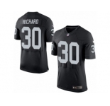 Men's Nike Oakland Raiders #30 Jalen Richard Elite Black Team Color NFL Jersey