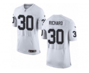 Men's Nike Oakland Raiders #30 Jalen Richard Elite White NFL Jersey