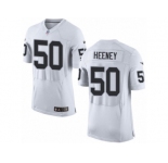 Men's Nike Oakland Raiders #50 Ben Heeney Elite White NFL Jersey